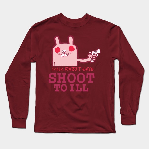 pink rabbit gorillaz Long Sleeve T-Shirt by small alley co